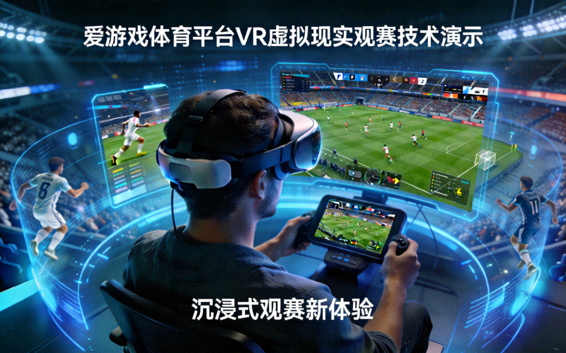 爱游戏体育平台VR虚拟现实观赛技术演示 - 用户佩戴VR设备沉浸于赛场之中