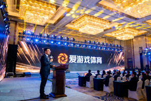 峰会主舞台灯光璀璨，爱游戏体育代表准备发表主题演讲